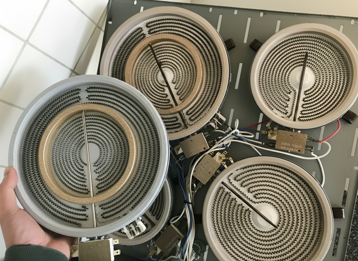 Technician repairing an appliance