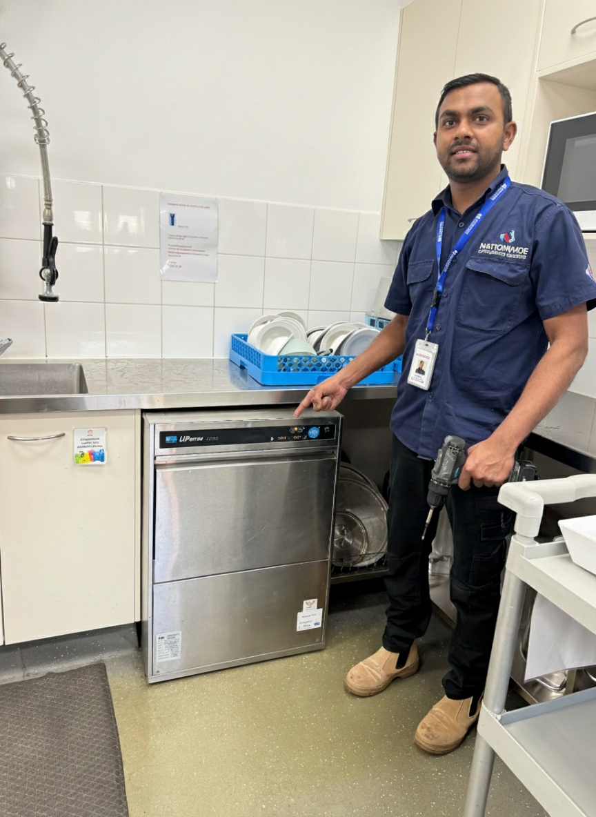 Technician with tools