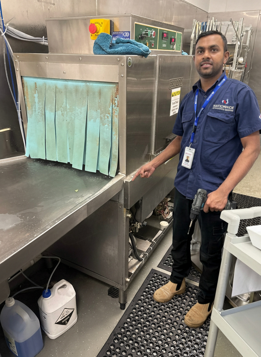 Technician with tools