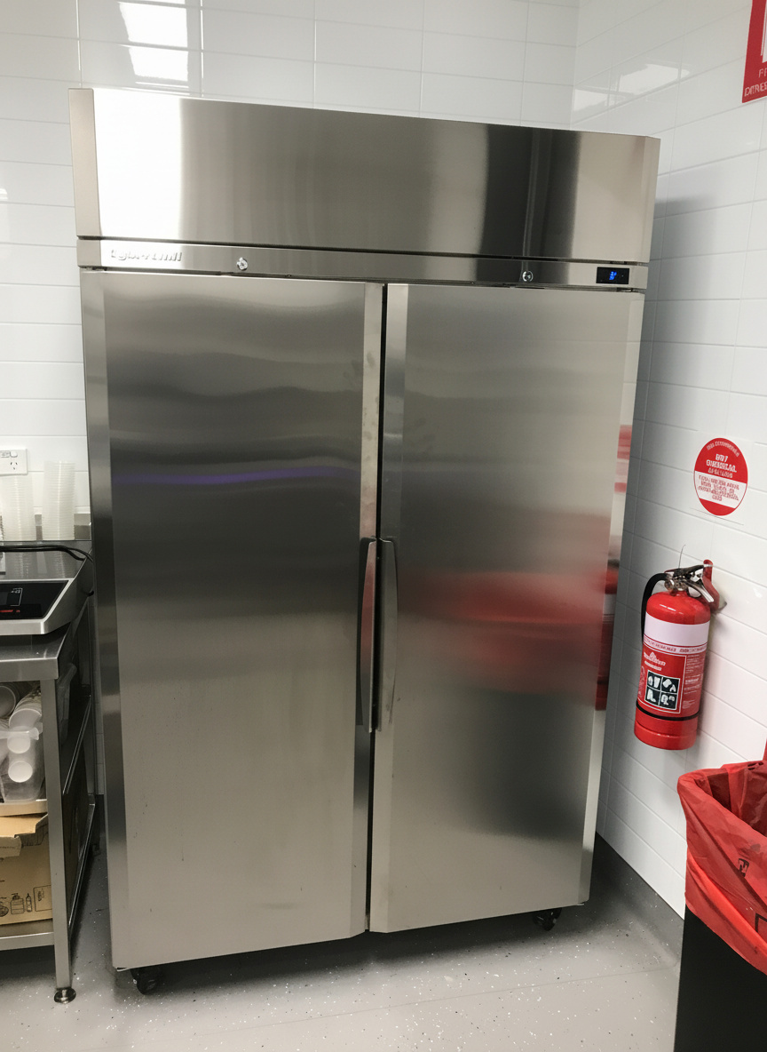 Technician repairing an appliance