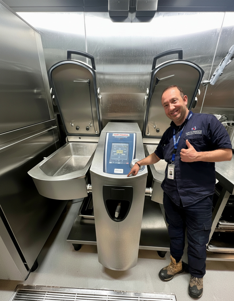 Technician with tools