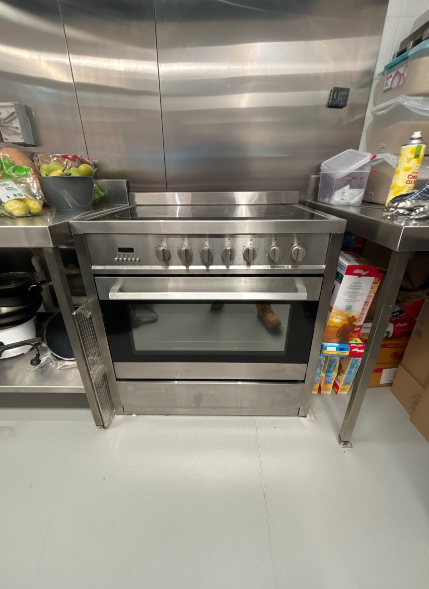 Technician repairing an appliance