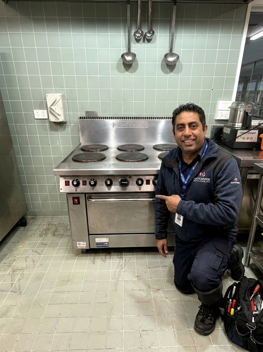 Technician with tools