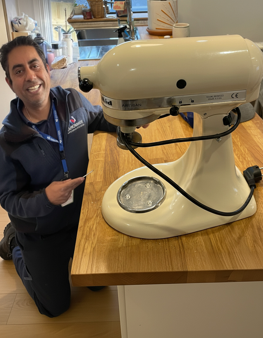 Technician with tools