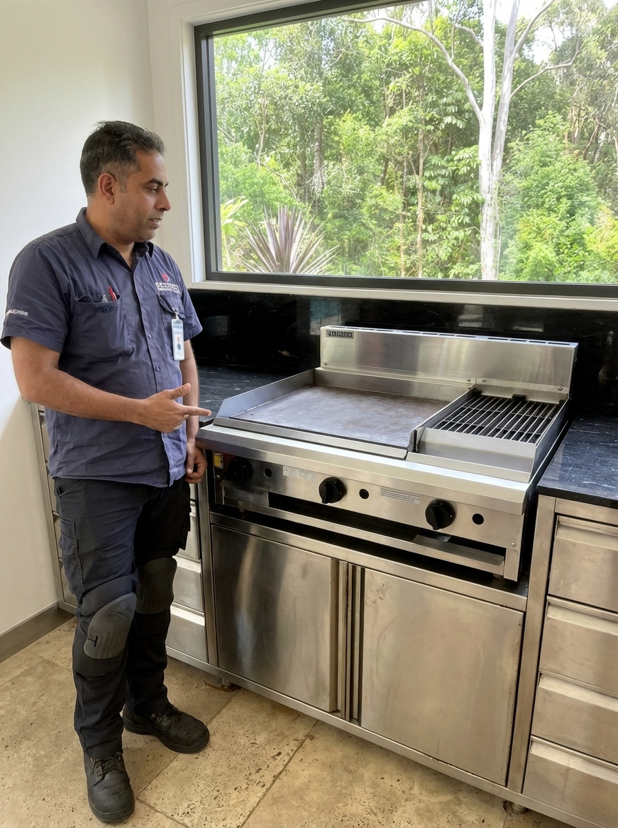 Technician with tools