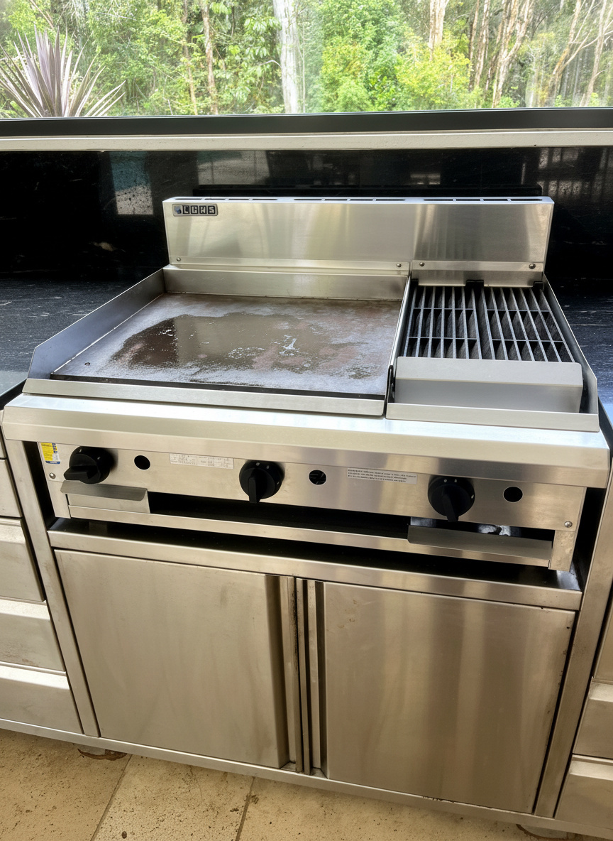 Technician repairing an appliance