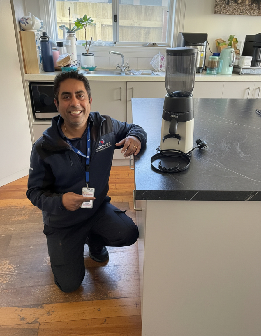 Technician with tools