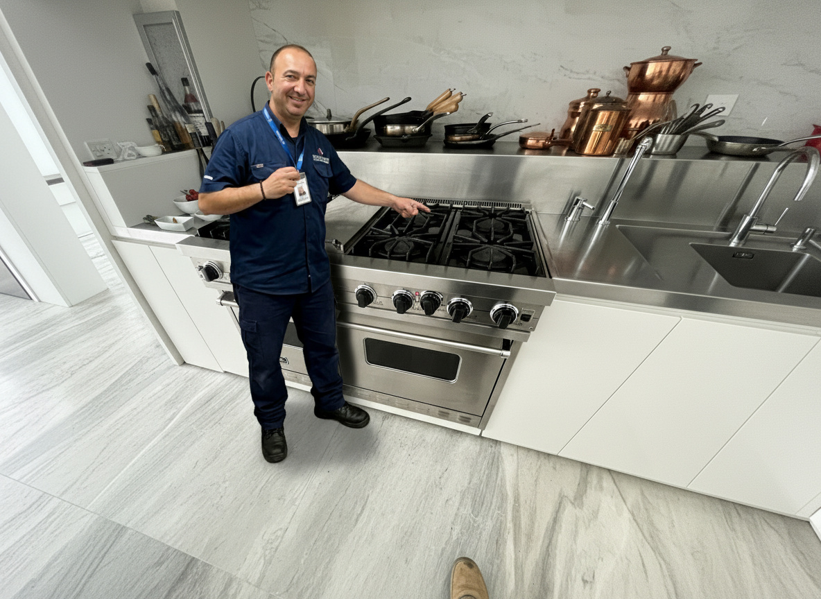 Technician with tools