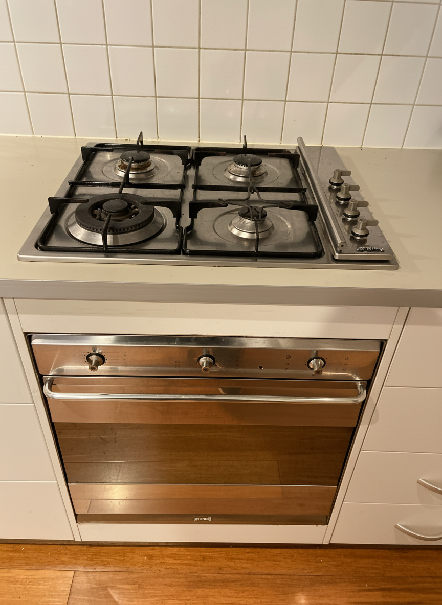 Technician repairing an appliance