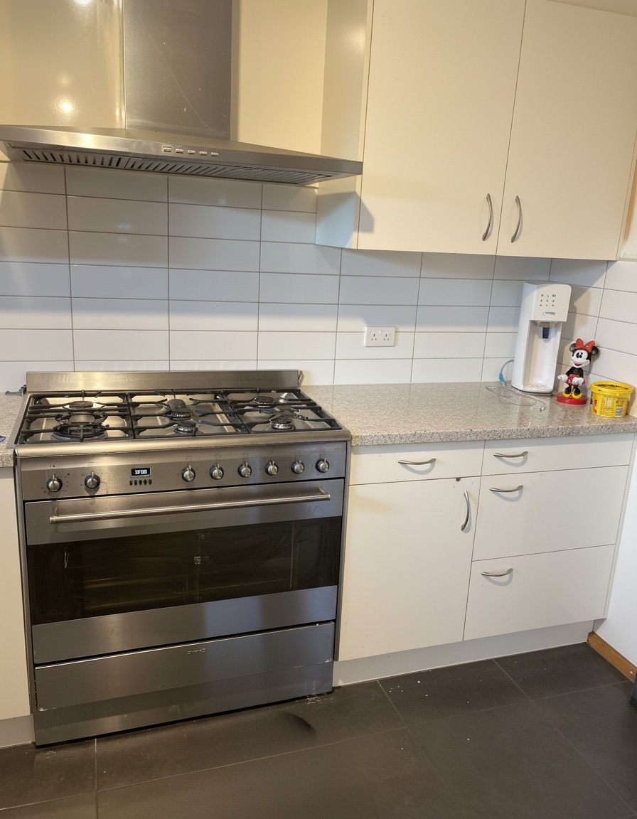 Technician repairing an appliance